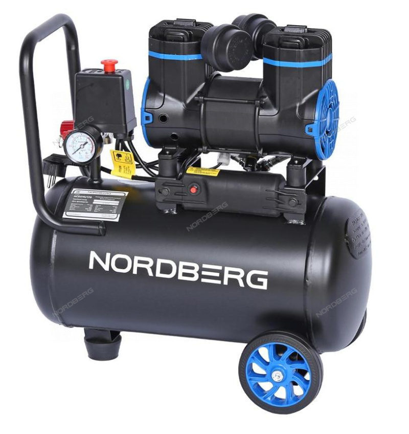 Компрессор безмасляный 220 В, ресивер 18 л, 170 л/мин NORDBERG NCEO10/170
