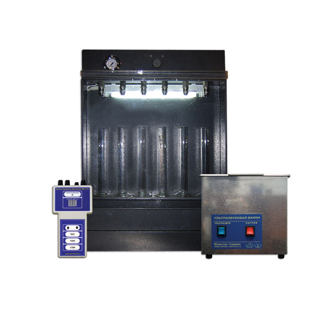 Стенд для УЗ очистки и диагностики инжекторов, работающий от внешней пневмосети SMC-302E