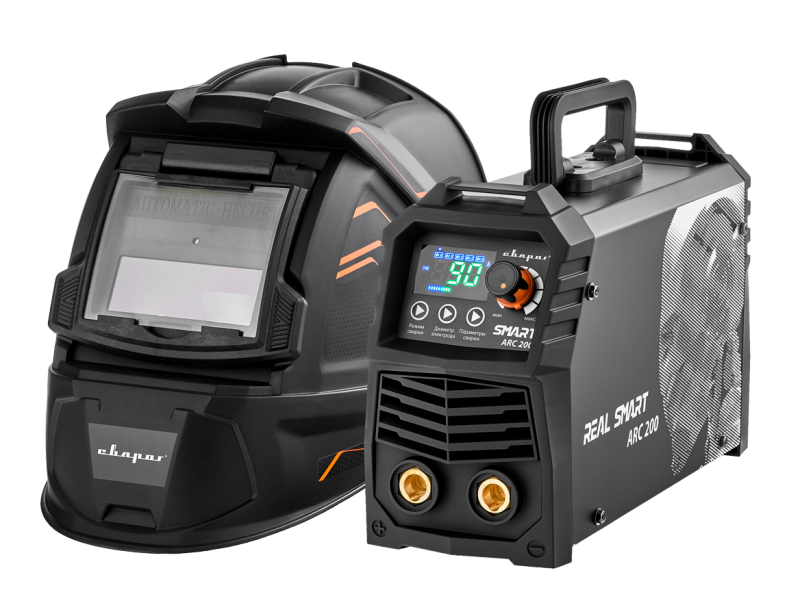 Инвертор сварочный ARC 200 "REAL SMART" (Z28303) Black (маска+краги) Сварог