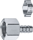 Переходник штуцер "елочка" 10мм - 1/2"F, с обжимным хомутом ЗУБР Профессионал