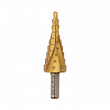 Сверло 3313 ступенч. спиральн., HSS-G M2 TIN по стали (4-20мм, 9 ступеней) хв. 8мм, ПрофОснастка